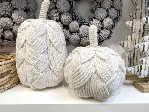 Cream pumpkin in two sizes